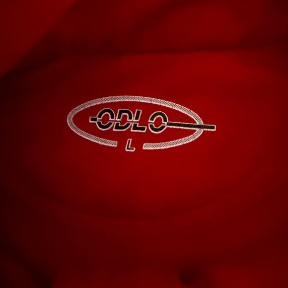 Odlo Men's Large Long Sleeve Red 1/4 Zip Running Shirt - Picture 4 of 4